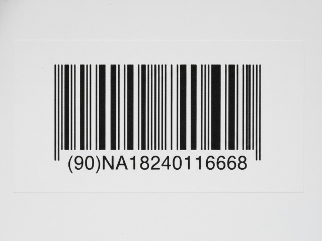 Barcode (90)NA18240116668